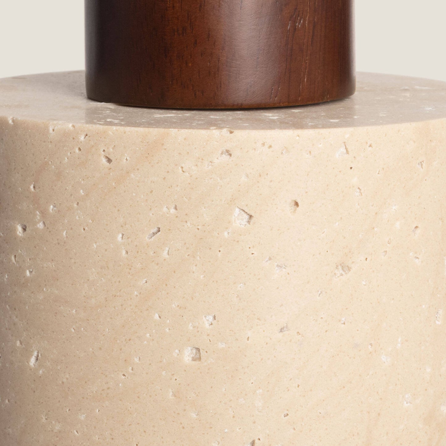 Lámpara Colgante Travertino y Madera Enzo