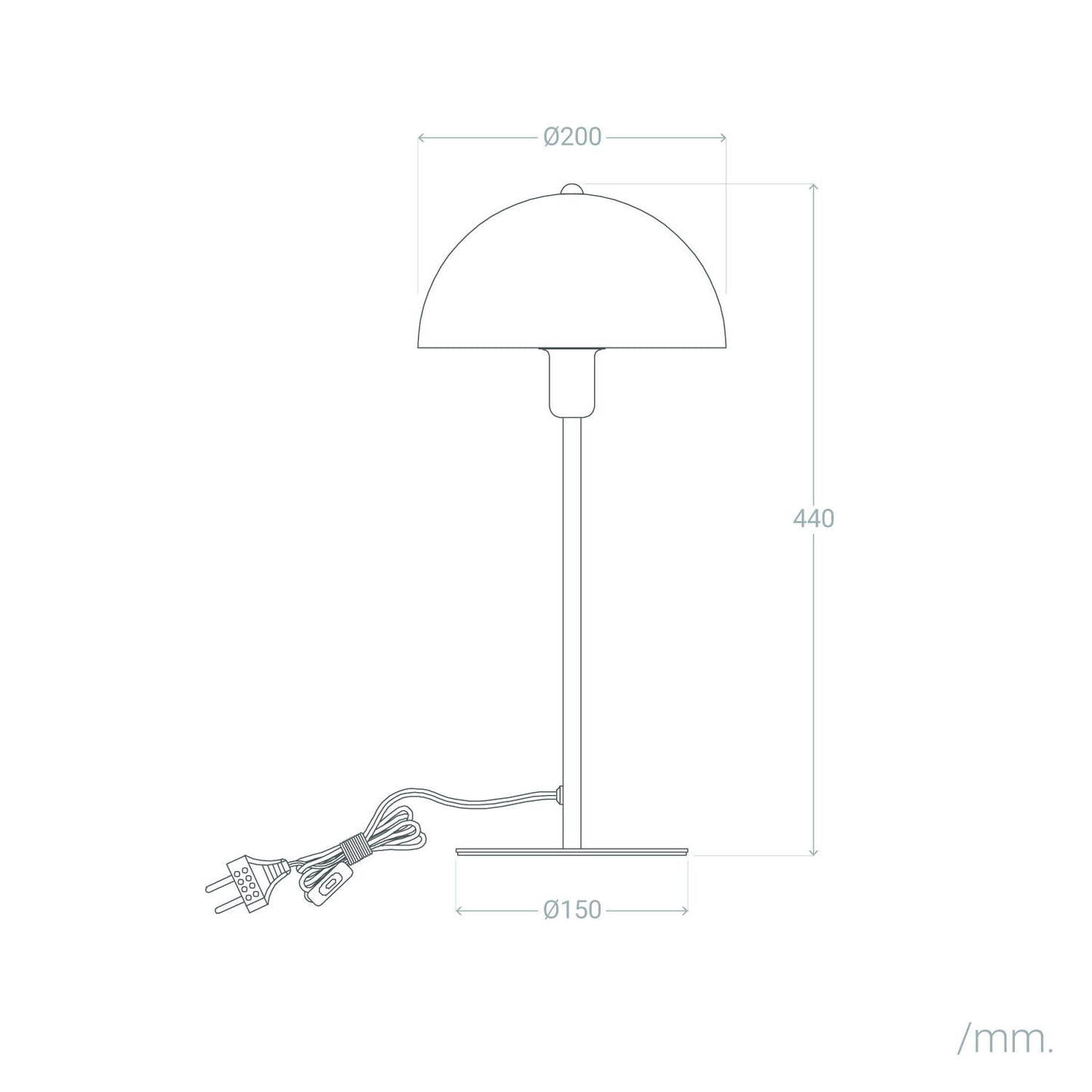 Lámpara de Mesa Metal Madow
