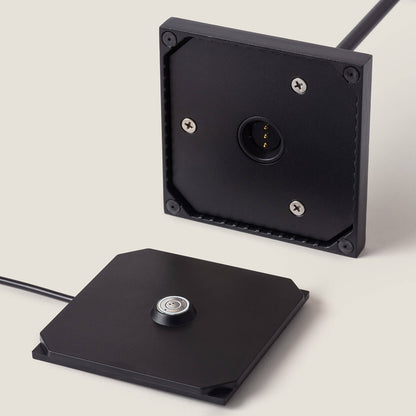 Lámpara de Mesa LED Portátil Exterior con Batería USB Recargable Aluminio y Ratán Medinilla