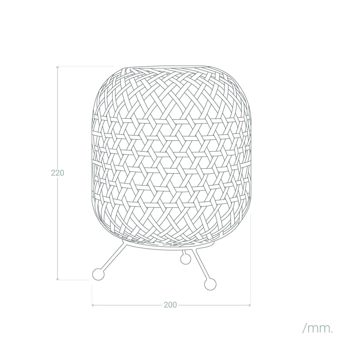 Lámpara de Mesa Bambú Chia