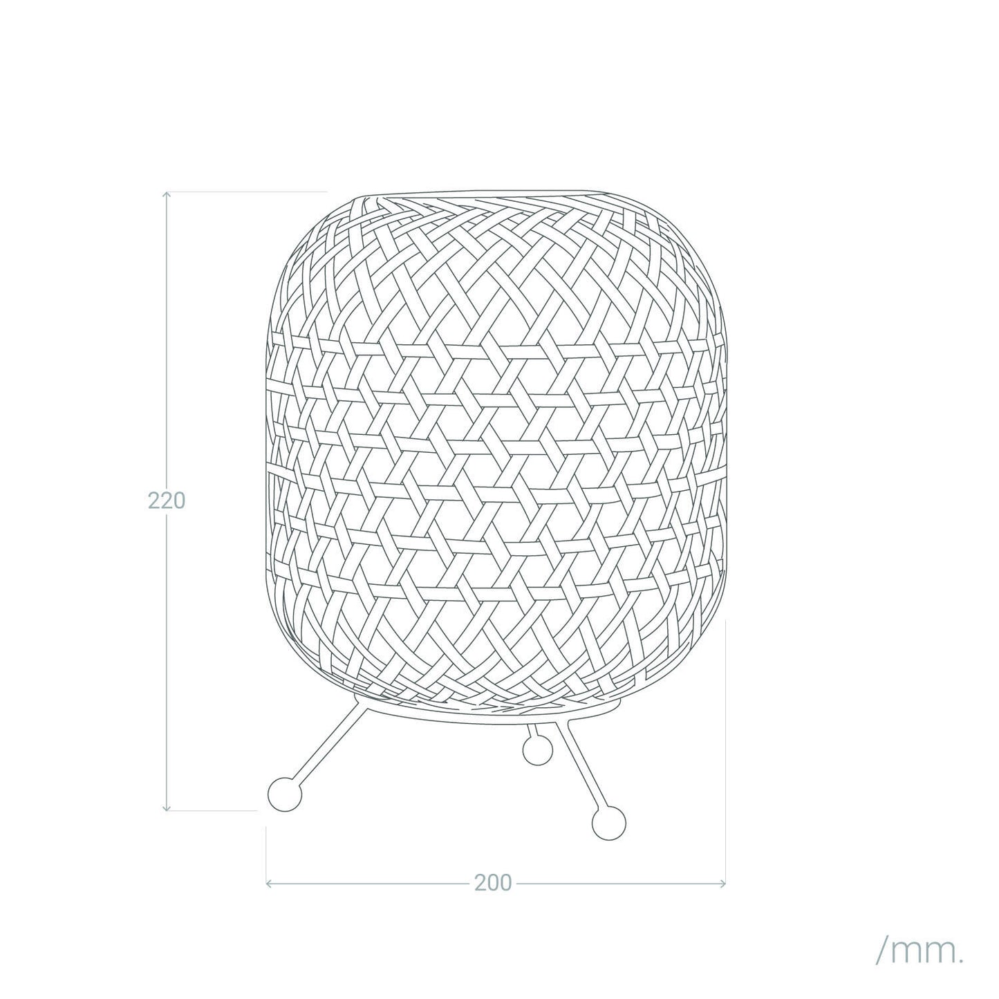 Lámpara de Mesa Bambú Chia