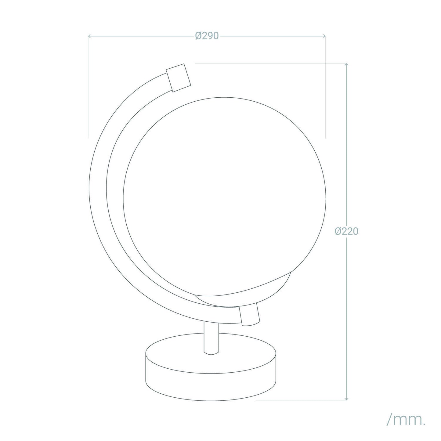 Lámpara de Mesa Bola Mundo