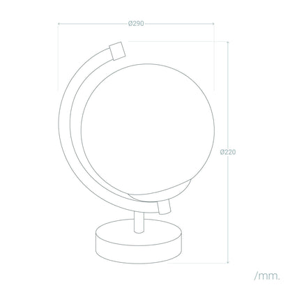 Lámpara de Mesa Bola Mundo