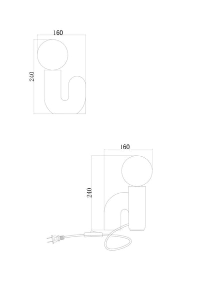 Lámpara de Mesa Cerámica Arlo