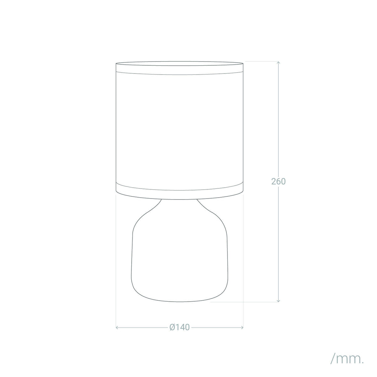 Lámpara de Mesa Cerámica Maya