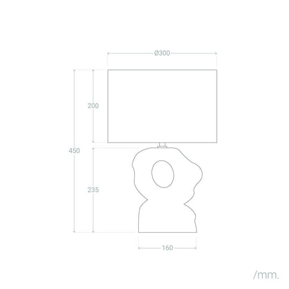 Lámpara de Mesa Cerámica y Lino Illinois