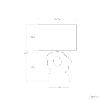 Lámpara de Mesa Cerámica y Lino Illinois