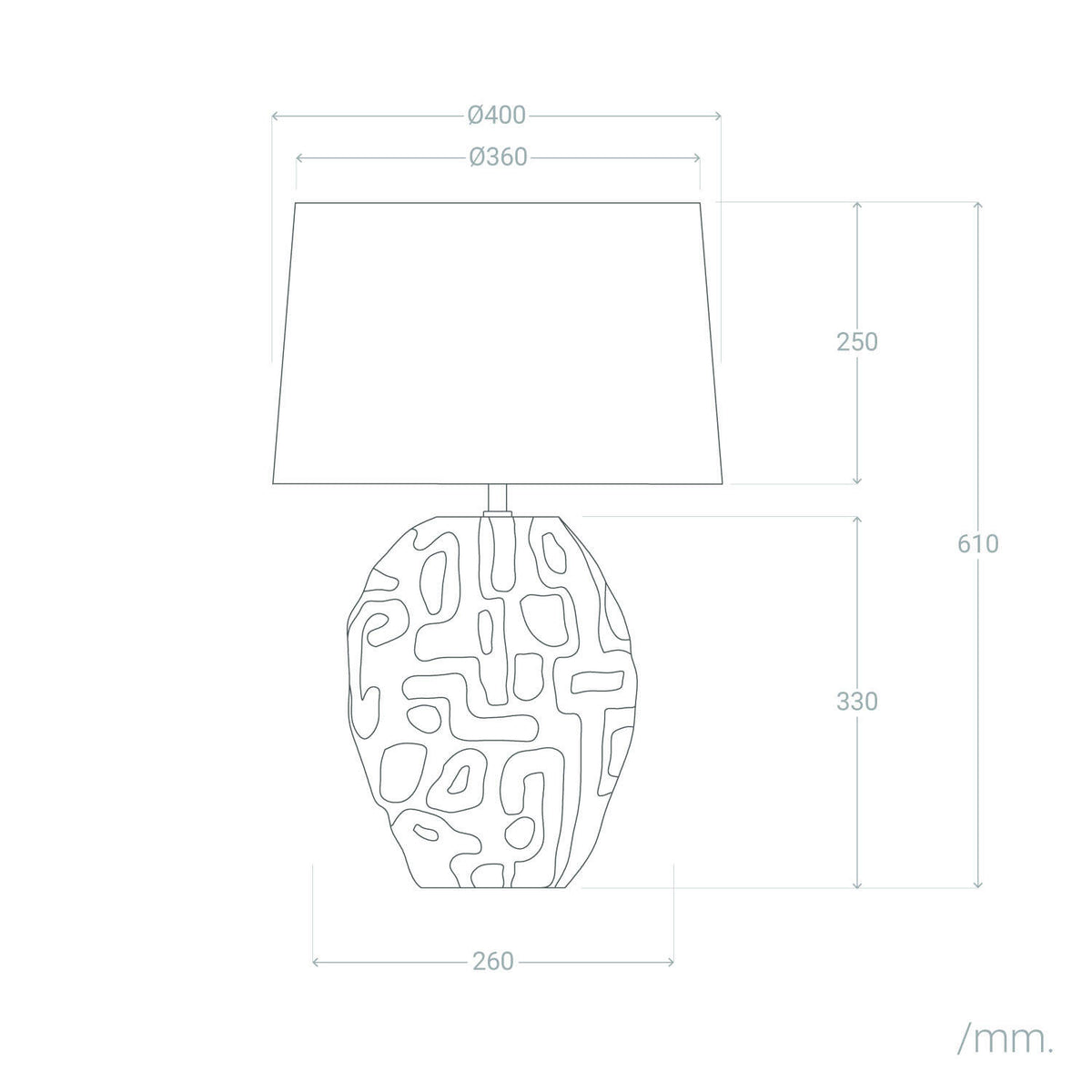 Lámpara de Mesa Cerámica y Lino Surab