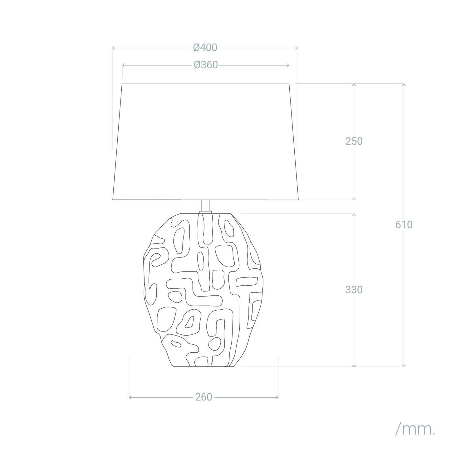 Lámpara de Mesa Cerámica y Lino Surab