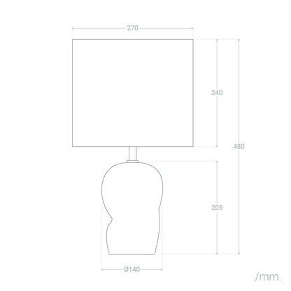 Lámpara de Mesa Cerámica y Tela Barta