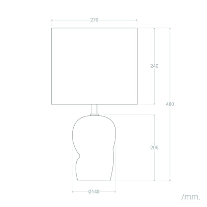 Lámpara de Mesa Cerámica y Tela Barta
