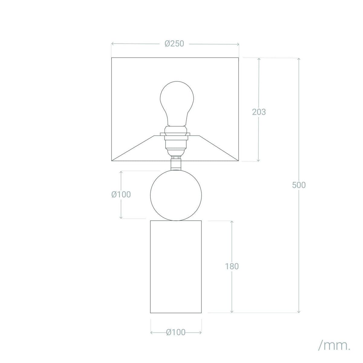 Lámpara de Mesa Cerámica y Tela Rahma