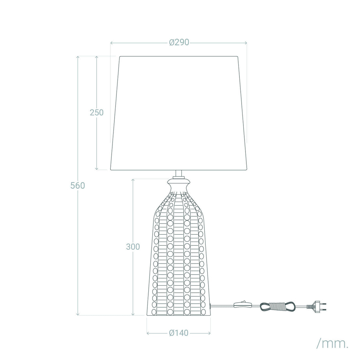 Lámpara de Mesa Cerámica Zellin