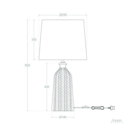 Lámpara de Mesa Cerámica Zellin