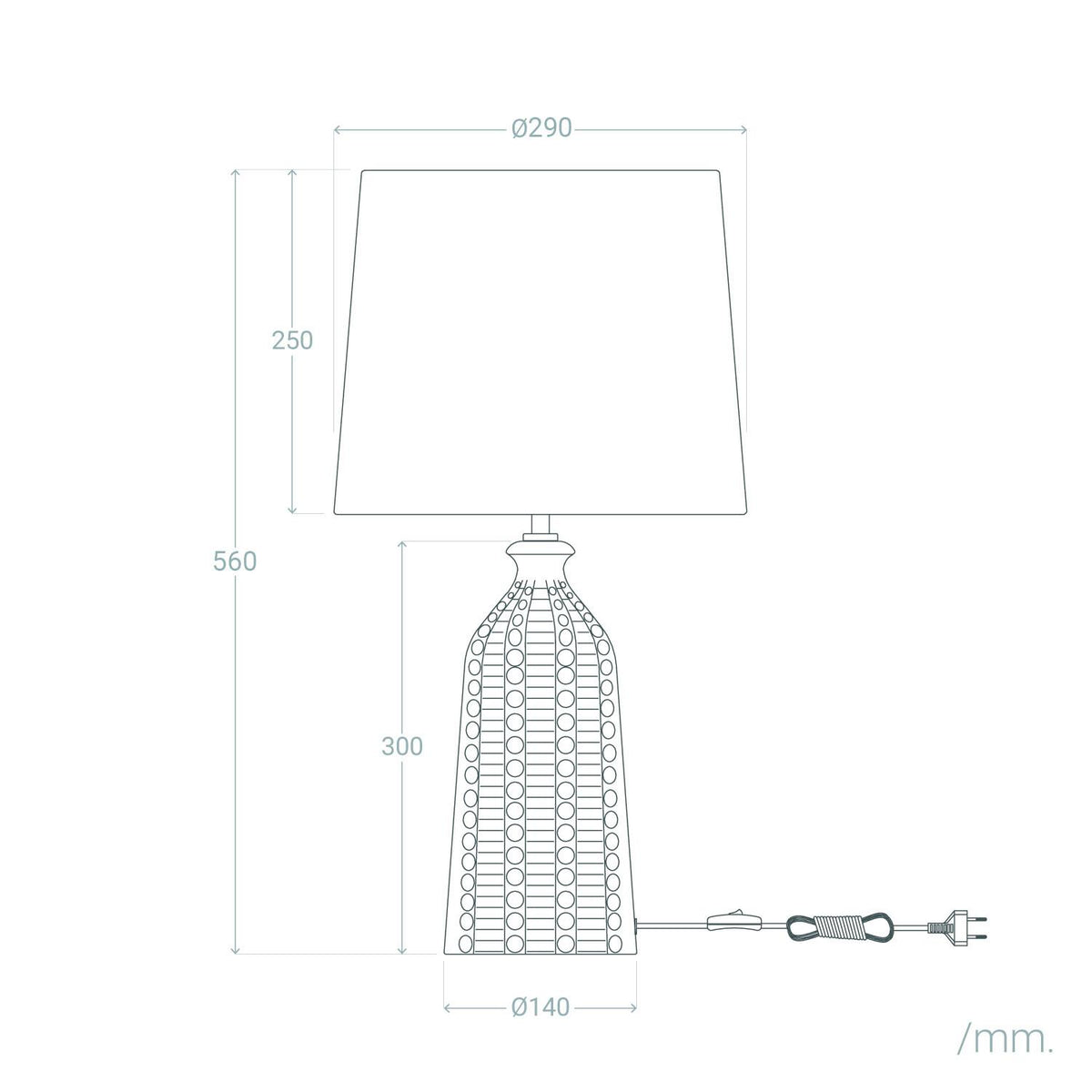Lámpara de Mesa Cerámica Zellin