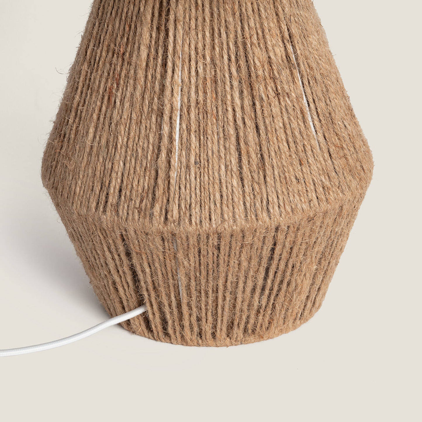 Lámpara de Mesa Cuerda de Algodón y Lino Muitu Dione