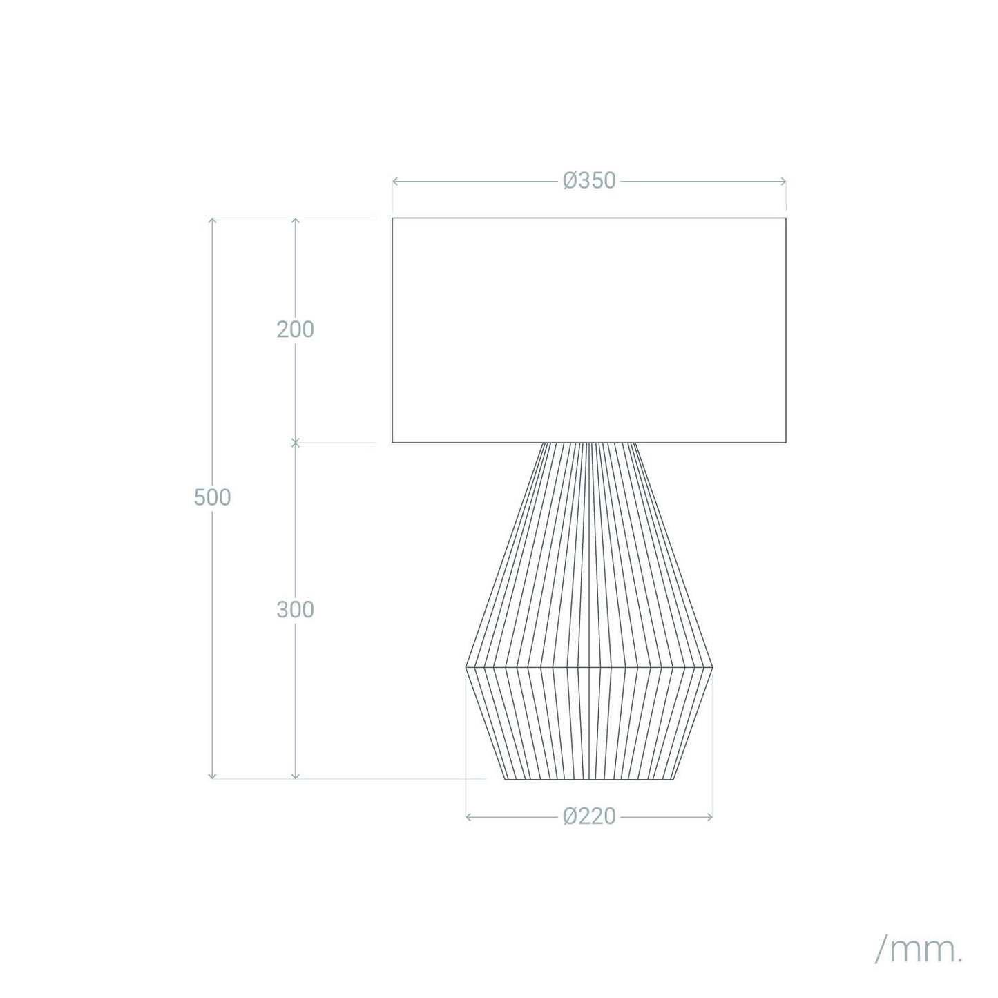 Lámpara de Mesa Cuerda de Algodón y Lino Muitu Dione