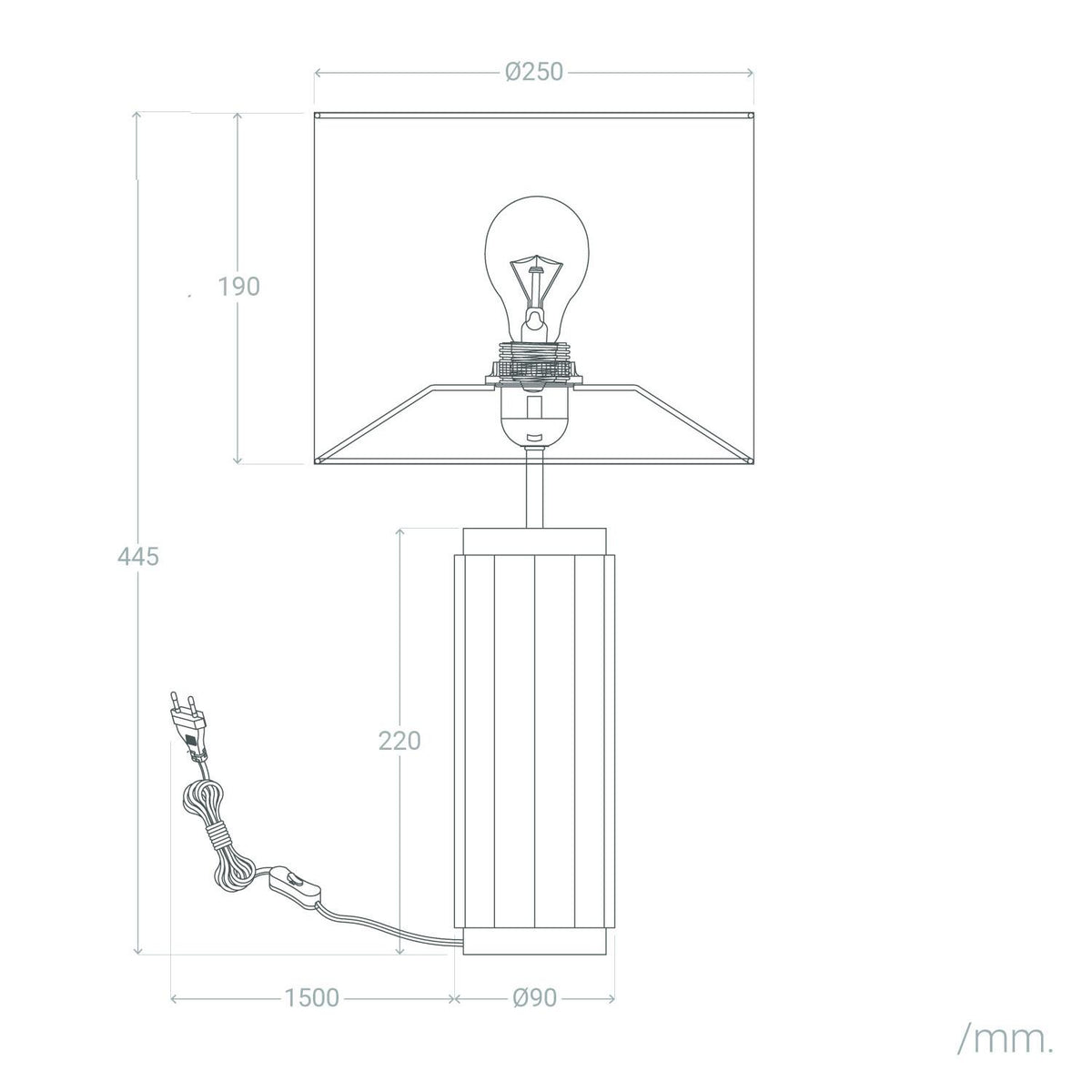 Lámpara de Mesa de Cerámica Corbusier