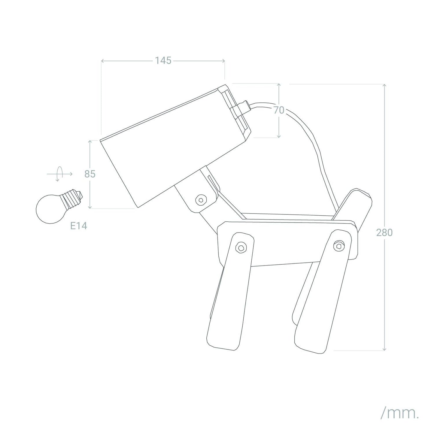 Lámpara de Mesa de Madera Infantil Coba Doggi
