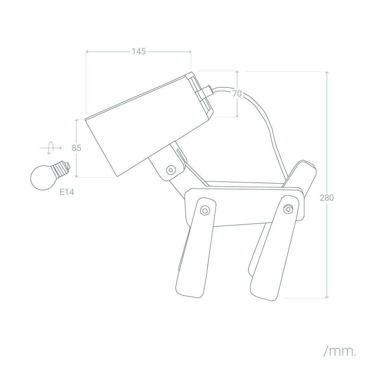 Lámpara de Mesa de Madera Infantil Coba Doggi