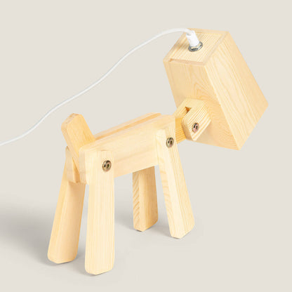 Lámpara de Mesa de Madera Infantil Coba Doggi