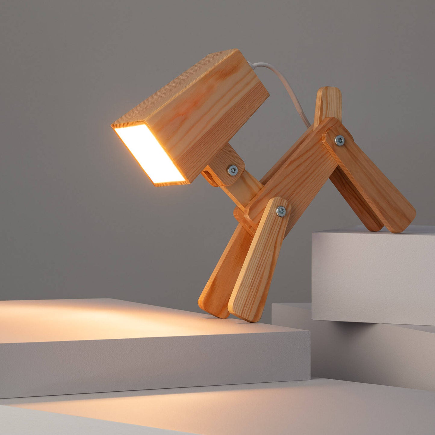 Lámpara de Mesa de Madera Infantil Coba Doggi