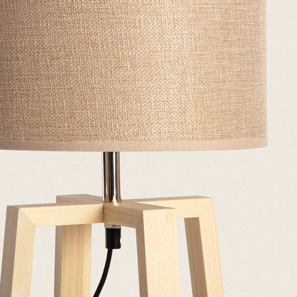 Lámpara de Mesa de Madera Korsade