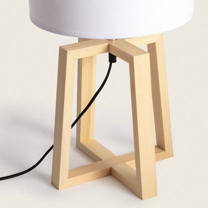 Lámpara de Mesa de Madera Korsade