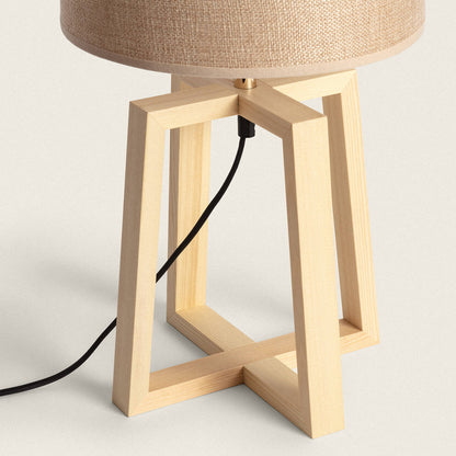 Lámpara de Mesa de Madera Korsade