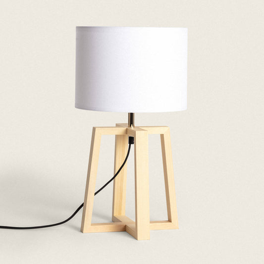 Lámpara de Mesa de Madera Korsade