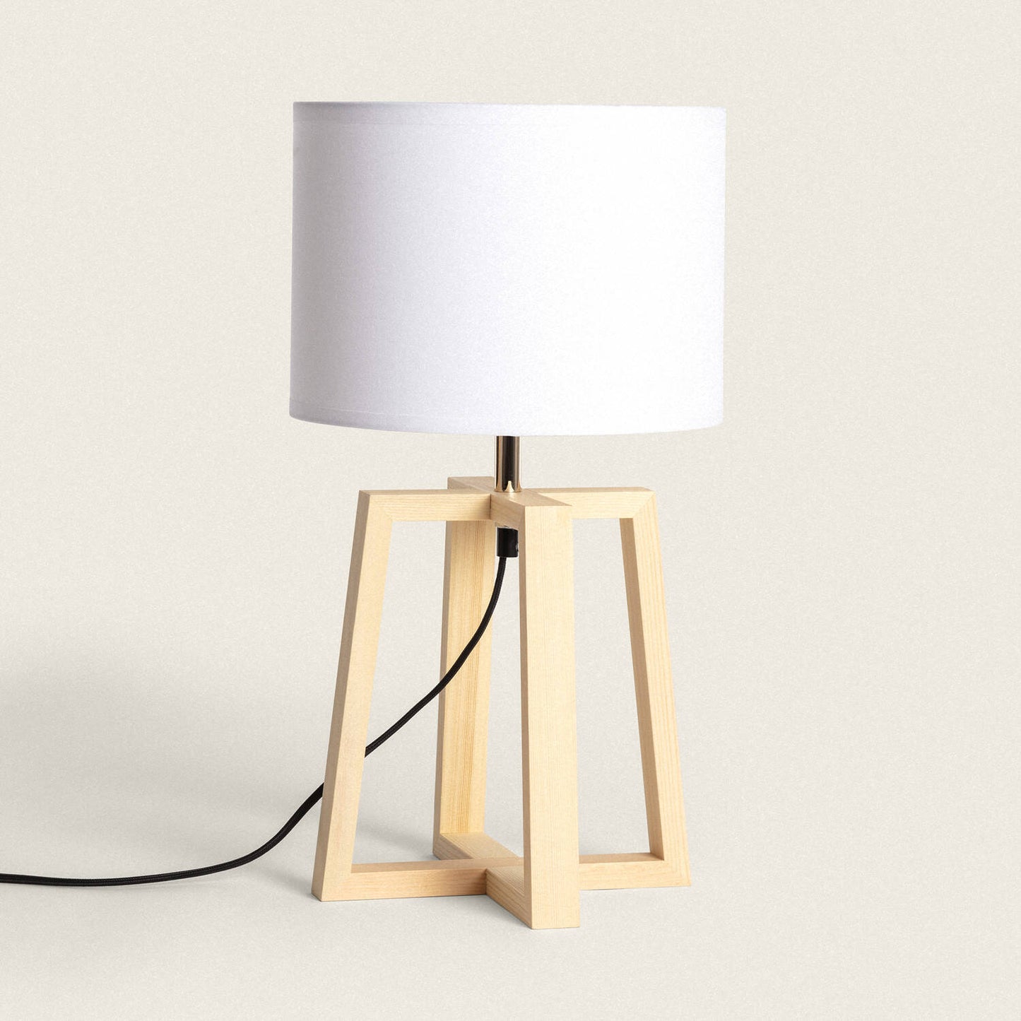 Lámpara de Mesa de Madera Korsade