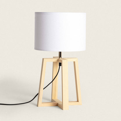 Lámpara de Mesa de Madera Korsade
