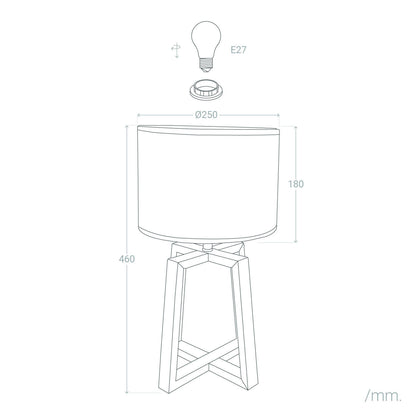 Lámpara de Mesa de Madera Korsade