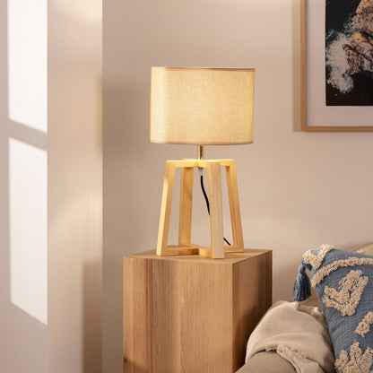 Lámpara de Mesa de Madera Korsade