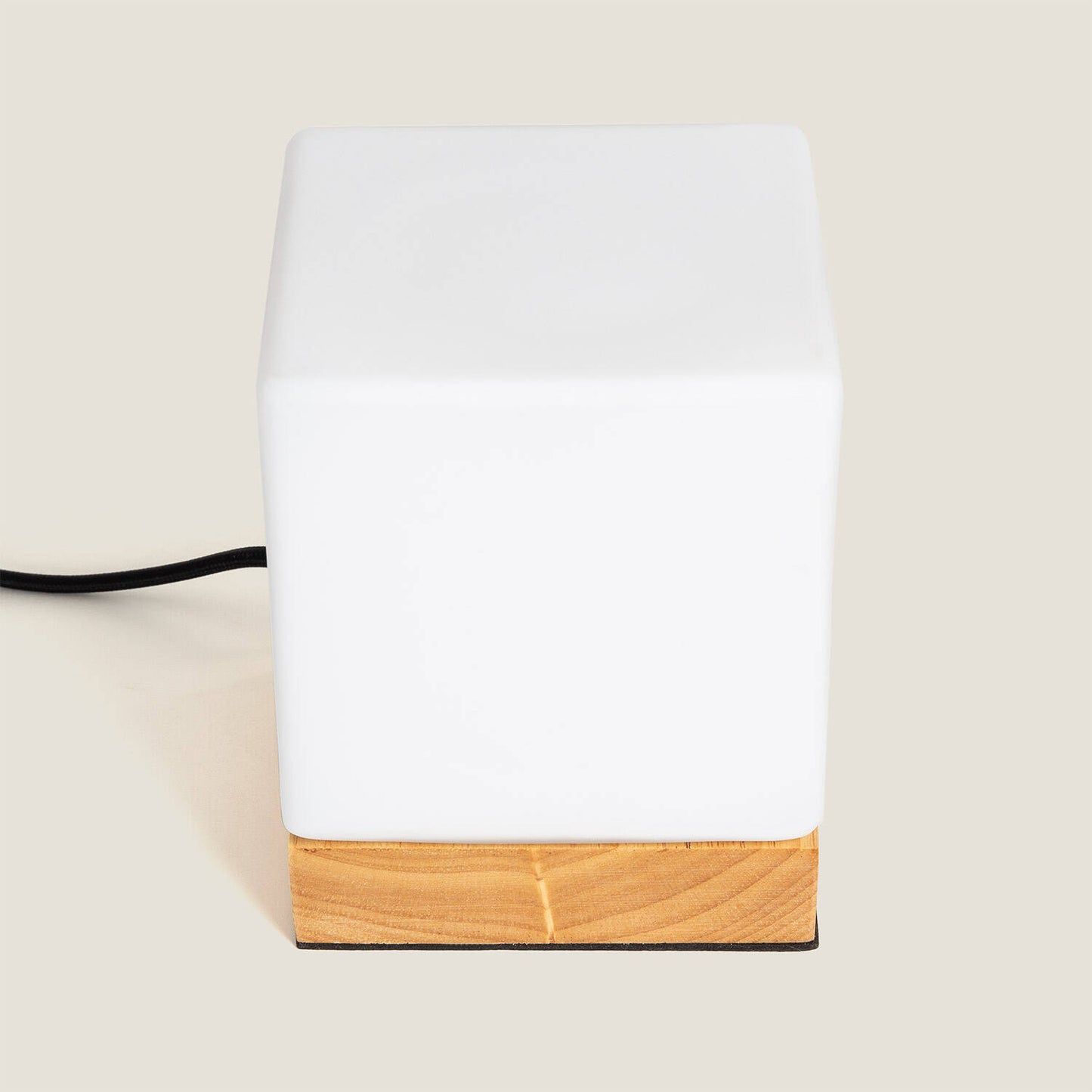 Lámpara de Mesa de Madera y Cristal Aarhus