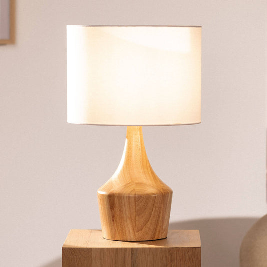 Lámpara de Mesa de Madera y Tela Dabai