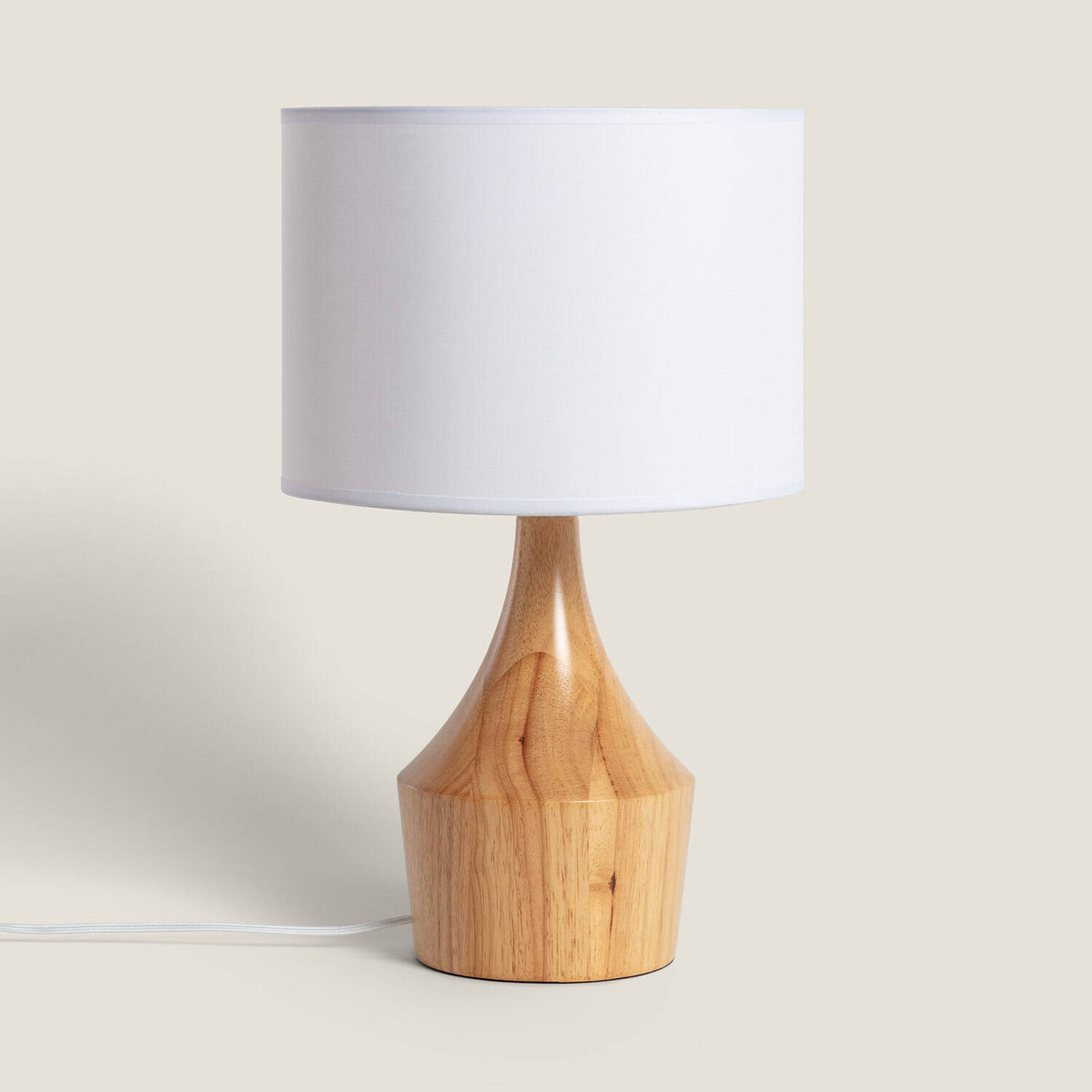 Lámpara de Mesa de Madera y Tela Dabai