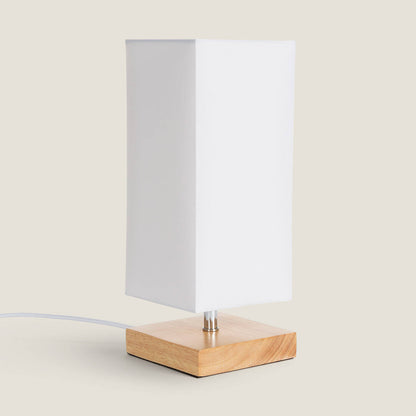 Lámpara de Mesa de Madera y Tela Haarle