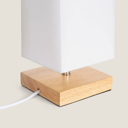 Lámpara de Mesa de Madera y Tela Haarle