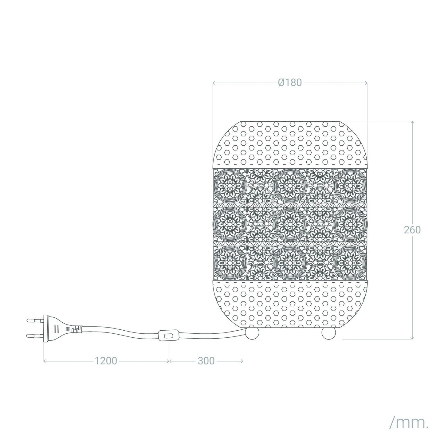 Lámpara de Mesa de Metal Aerba
