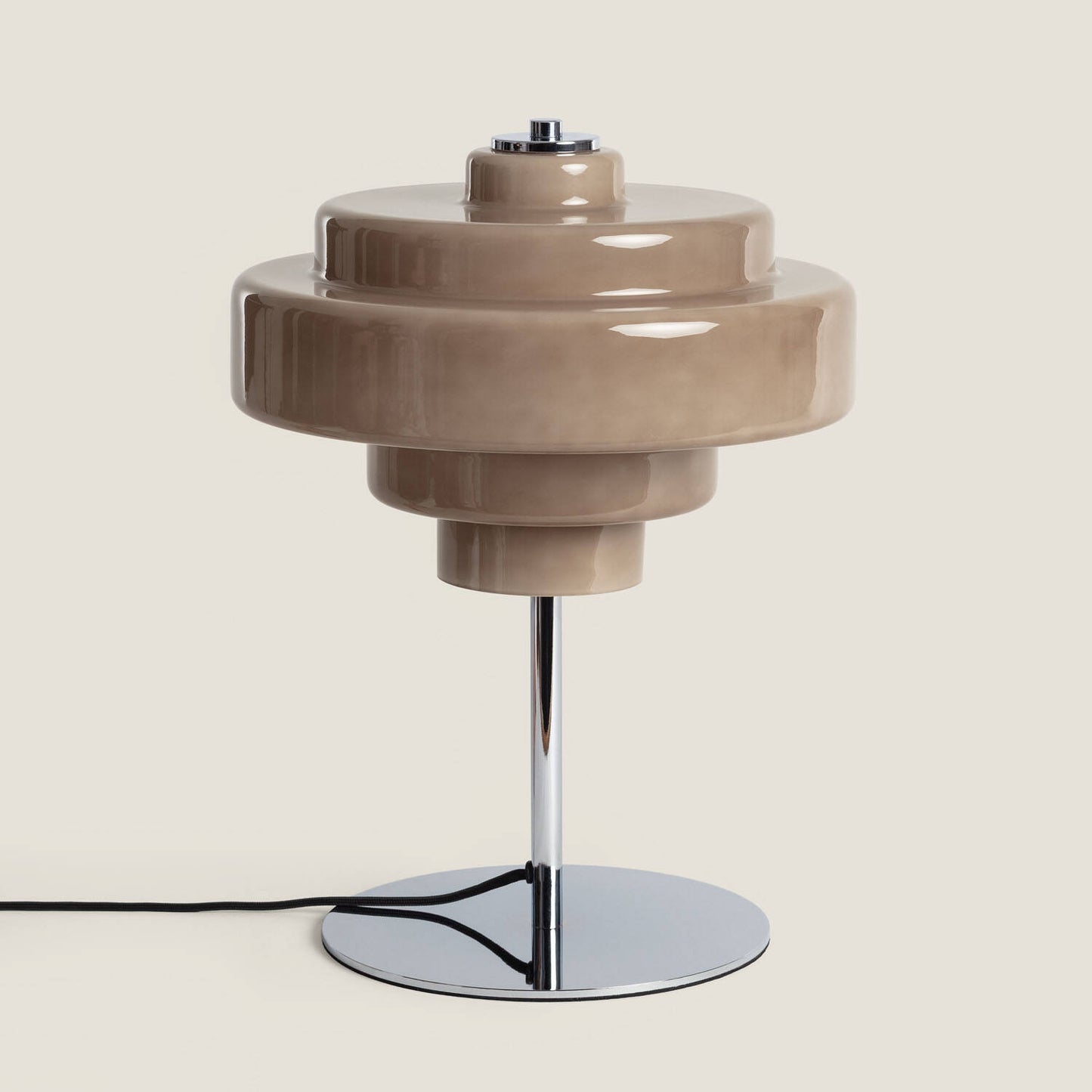 Lámpara de Mesa de Metal y Cristal Nova