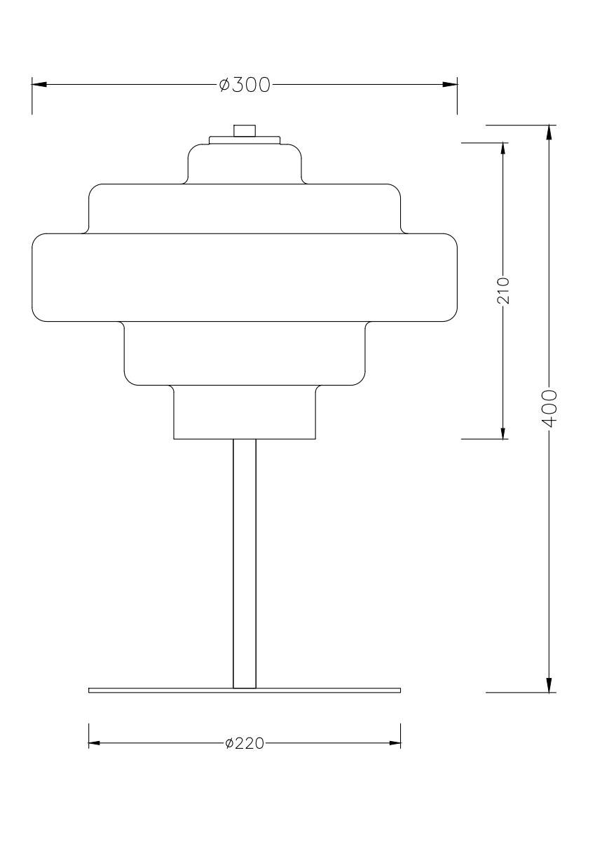 Lámpara de Mesa de Metal y Cristal Nova