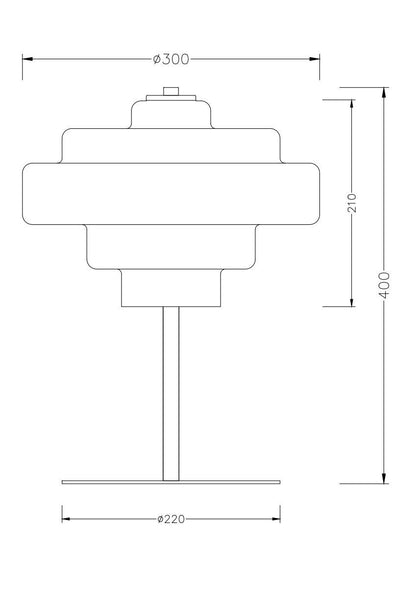 Lámpara de Mesa de Metal y Cristal Nova