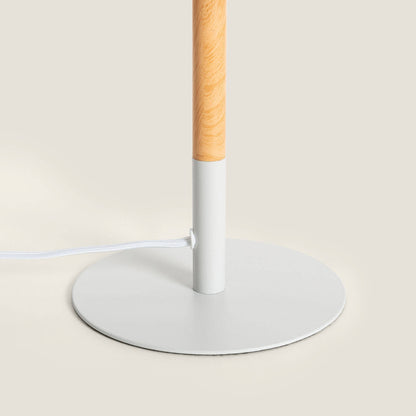 Lámpara de Mesa de Metal y Madera Silinda