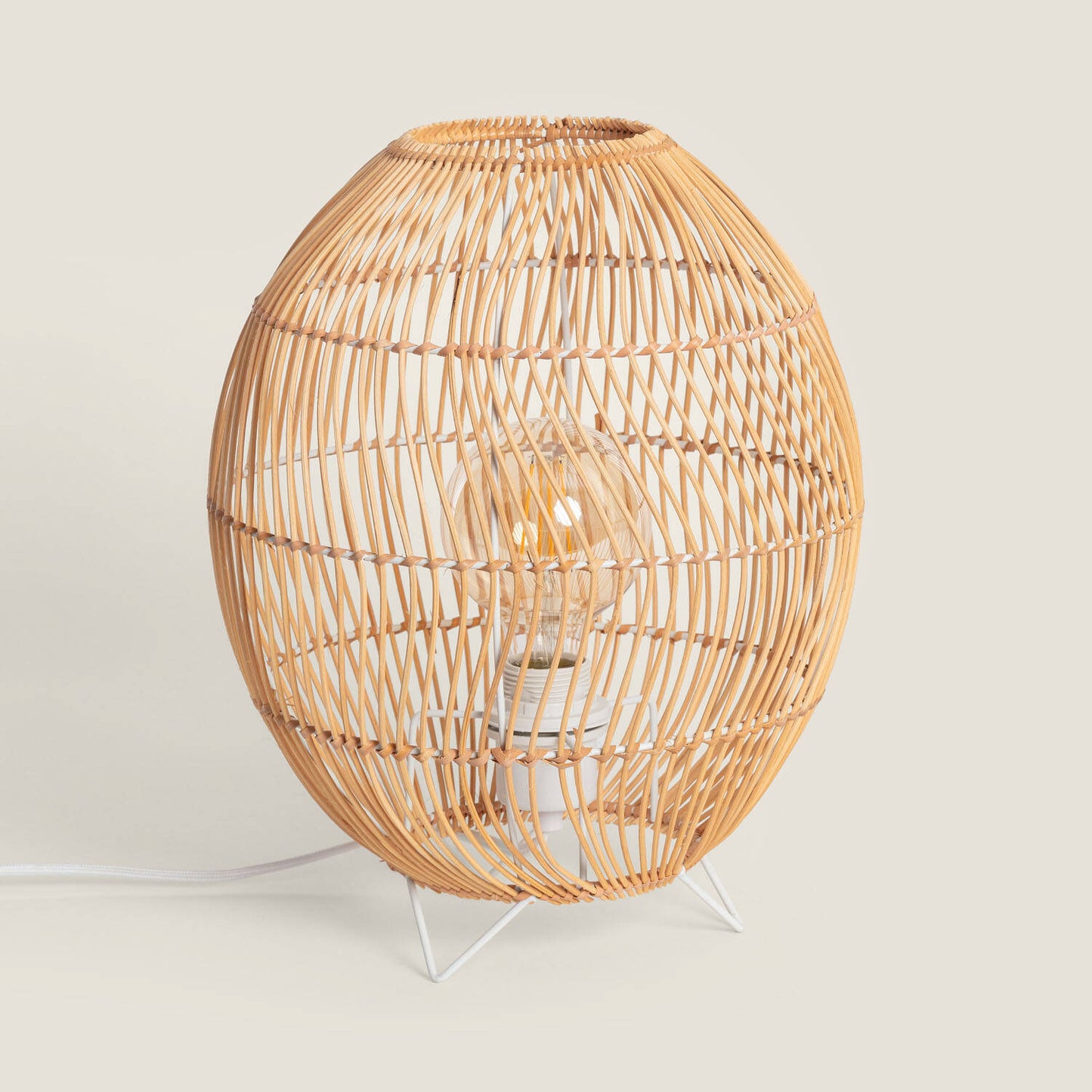 Lámpara de Mesa de Ratán Sagra