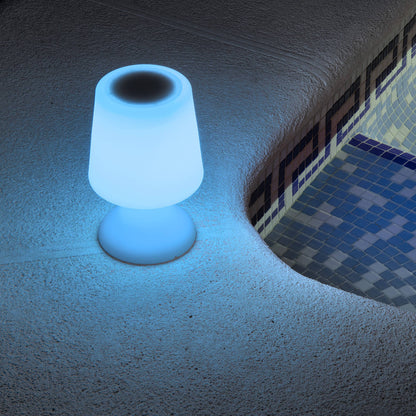 Lámpara de Mesa Exterior LED RGBW Portátil con Altavoz Bluetooth y Batería USB Recargable Uyoga