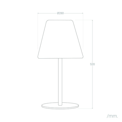 Lámpara de Mesa Exterior Solar LED de Metal Larso