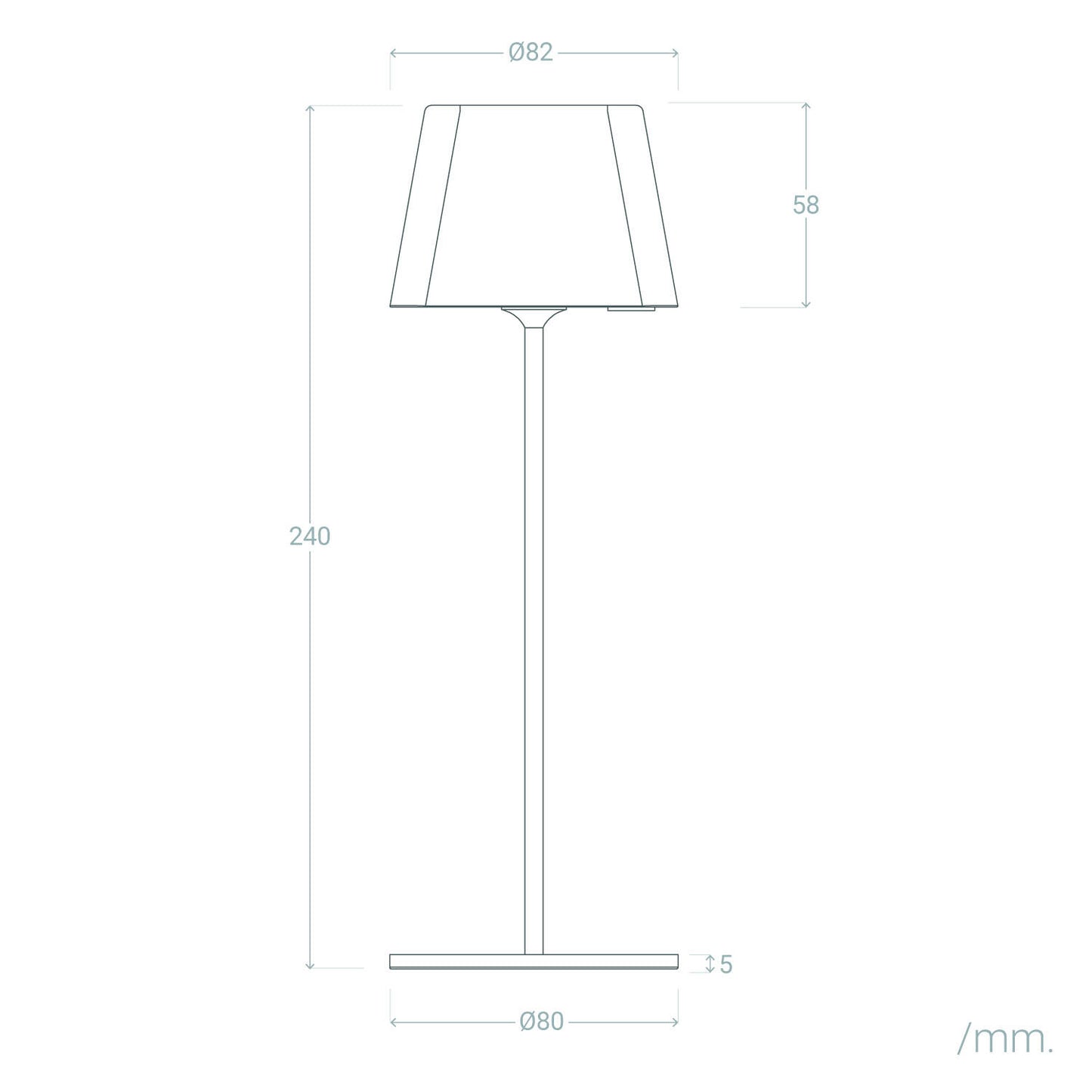Lámpara de Mesa LED Portátil para Exterior Aluminio con Batería Recargable Willox