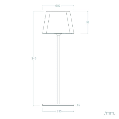 Lámpara de Mesa LED Portátil para Exterior Aluminio con Batería Recargable Willox