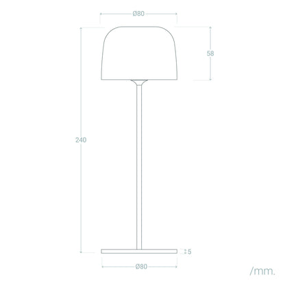 Lámpara de Mesa LED Portátil para Exterior Aluminio con Batería Recargable Wink